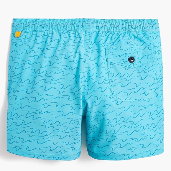 J. Crew 5” Swim Trunk in Meridian Blue - Picture 2 of 4